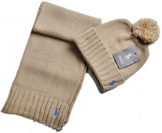 Ralph Lauren Scarf N Hat Set Beige